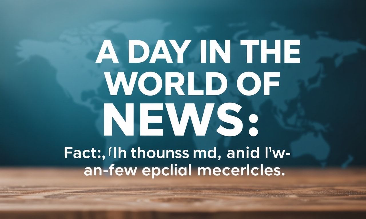 featured-haberler-d-nyas-nda-bir-g-n-ger-ekler-d-nceler-ve- A Day in the World of News: Facts, Thoughts, and a Few Special Memories